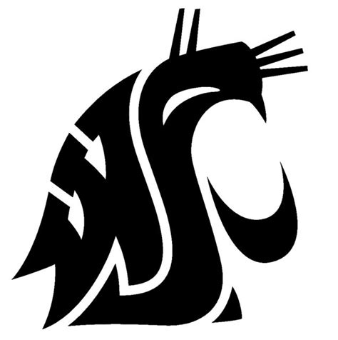 WASHINGTON STATE COUGARS WSU * Stainless Steel & Black Keychain with ...