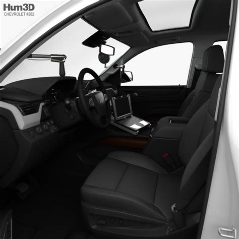 Chevrolet Tahoe Police with HQ interior 2017 3D model - Vehicles on Hum3D