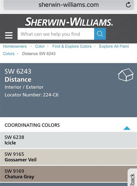 Distance paint color by Sherwin Williams - a contender for my dining ...