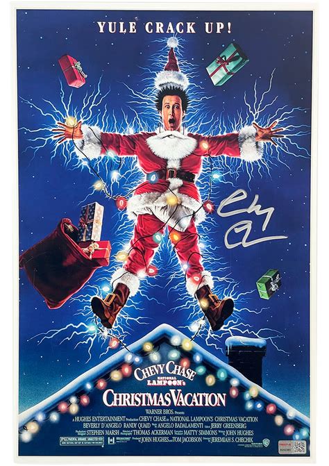 Chevy Chase Autographed Christmas Vacation 11x17 Movie Poster