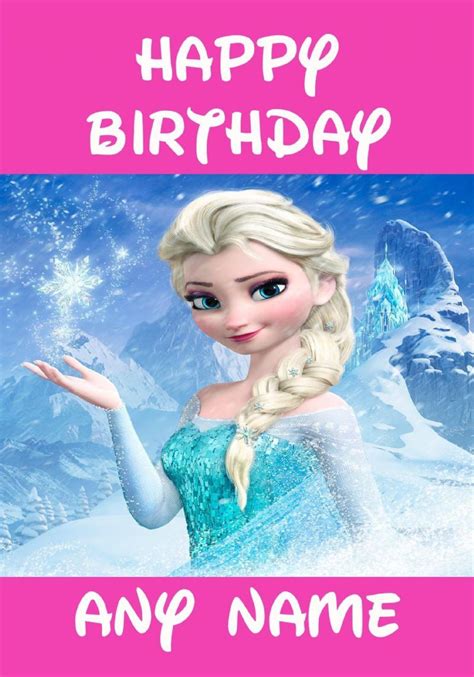 Elsa Frozen Birthday Card | Birthday card printable, Disney birthday card, Frozen birthday cards