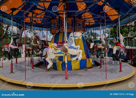 Carousel Horses on a Merry Go Round Stock Image - Image of nostalgia ...