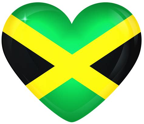 Jamaica Large Heart Flag | Gallery Yopriceville - High-Quality Free ...