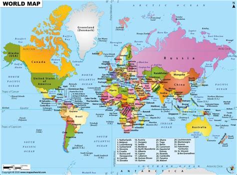 World Map HD Picture, World Map Image | World map photo, World map with countries, World map mural