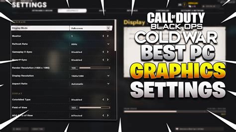 BLACK OPS COLD WAR: BEST PC GRAPHICS SETTINGS! (FULL PC BEST SETTINGS GUIDE) - YouTube