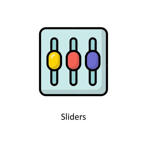 Premium Vector | Sliders vector filled outline icon design illustration