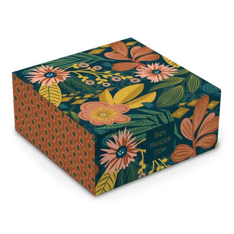 Small Square Gift Box With Tropical Jungle Design - BienManger.com