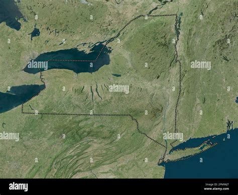 New York, state of United States of America. High resolution satellite map Stock Photo - Alamy