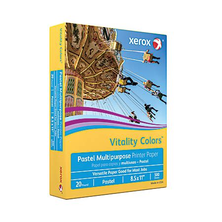 Xerox Vitality Colors Color Multi Use Printer Copy Paper Goldenrod ...