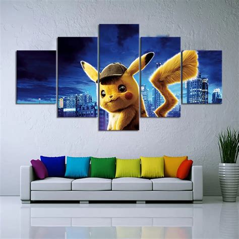 Pokemon Animation HD Print 5 Pieces Wall Art Poster - KawaiiMerch.com