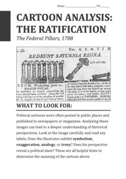 Constitution Ratification Cartoon Analysis: The Federal Pillars (1788)