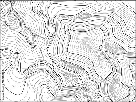 Topographic Map, Contour Background. Map Grid Abstract Vector ...