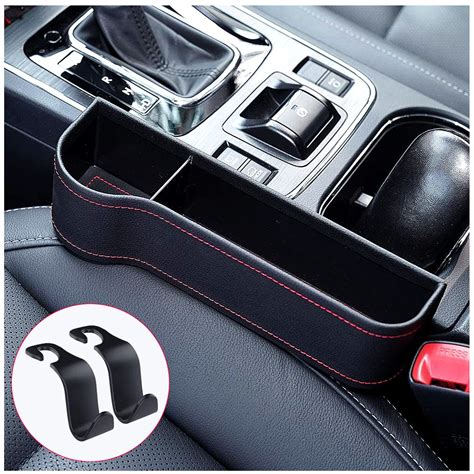 Car Seat Gap Filler Organizer Between Front seat car Organizer and Storage Box, Auto Premium PU ...