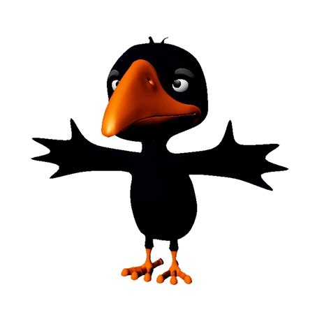 3D asset Crow cartoon | CGTrader