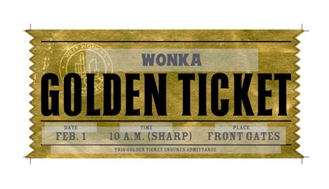 Customizable Golden Ticket to Print: Charlie and the Chocolate Factory ...