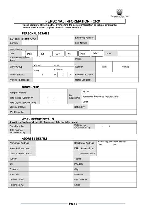 Employee Information Form - 31+ Examples in Word, PDF | Examples