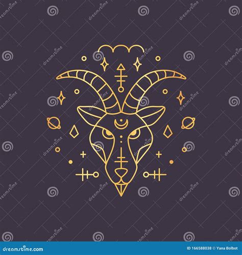 Capricorn Zodiac Sign, Horoscope Symbol Stock Vector - Illustration of earth, icon: 166588038