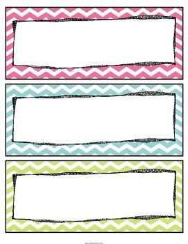 Chevron Classroom Labels (Editable) by The Teacher Gene | TpT