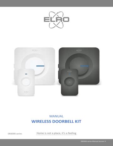 ELRO Wireless Doorbell Kit User Manual | Manualzz