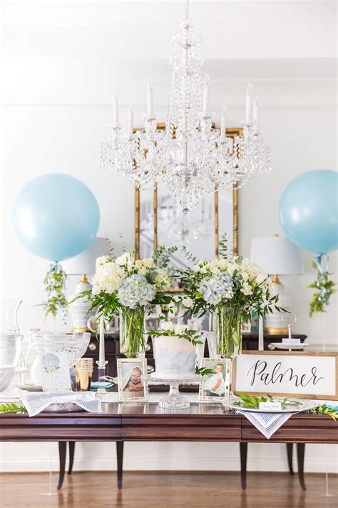 How to Host an Elegant Blue and White Baby Shower - Pizzazzerie