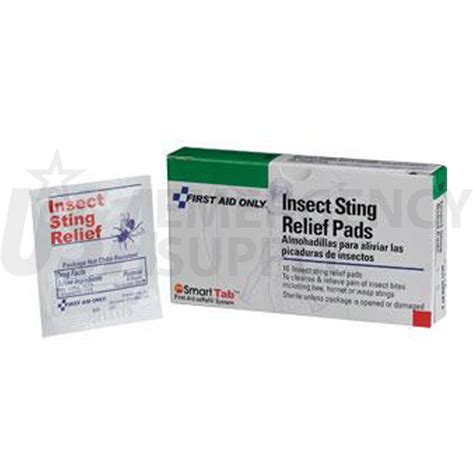 Insect Sting Relief Pad 10 Per Box | USA Emergency Supply