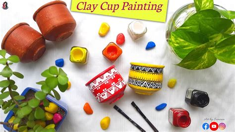 Clay Cup DIY Painting| Tea Pots Painting| Kulhad Painting| DIY Home Decor Idea| Waste tea cup ...