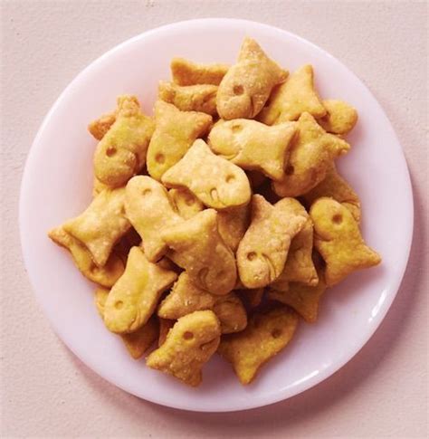 Homemade Goldfish Crackers (vegan) - Recipelink.com in 2023 | Goldfish recipes, Vegan fish ...