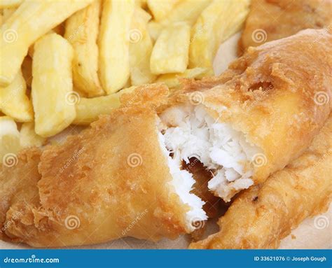 Cod Fish & Chips stock photo. Image of closeup, seafood - 33621076