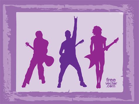 Rock Band Silhouettes Vector Art & Graphics | freevector.com