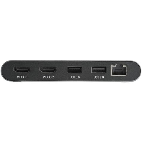 Startech .com Thunderbolt 3 Mini DockPortable Dual Monitor TB3 Laptop Docking Station HDMI 4K ...