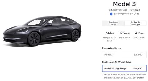 Tesla Increases Price of Model 3 Long Range in the U.S. - TeslaNorth.com