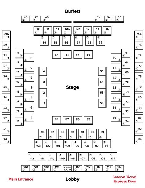 Seating Chart | Derby Dinner Playhouse