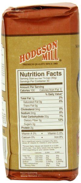 Calories in Hodgson Mill Flour buckwheat. Nutrition Facts, Ingredients and Allergens