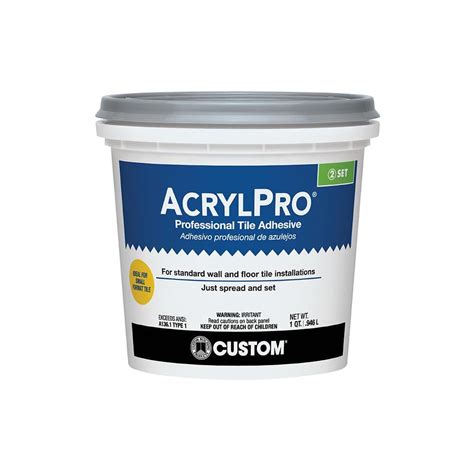 Custom Building Products AcrylPro 1 Qt. Ceramic Tile Adhesive ARL4000QT ...