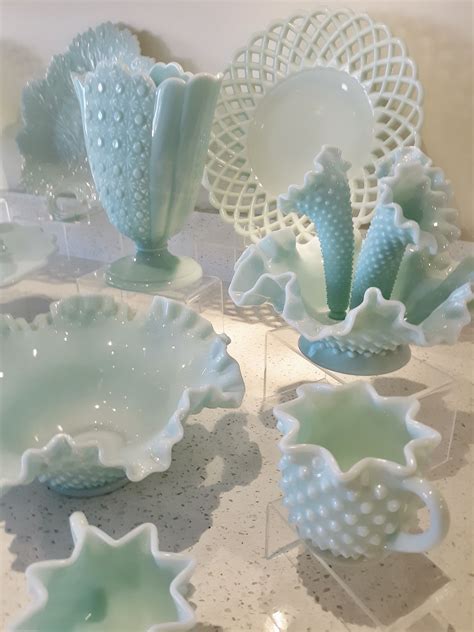 Fenton Green Pastel Milk Glass | Milk glass decor, Green milk glass, Milk glass