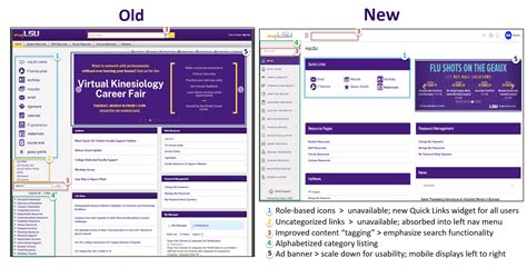 New myLSU Portal: Design Changes & Comparison - GROK Knowledge Base