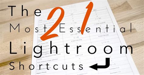 21 Essential Adobe Lightroom Classic Shortcuts - Free Download