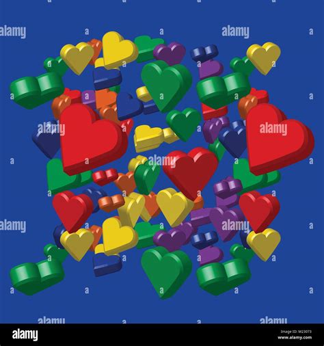 Rainbow Colors Hearts Pattern Stock Vector Image & Art - Alamy