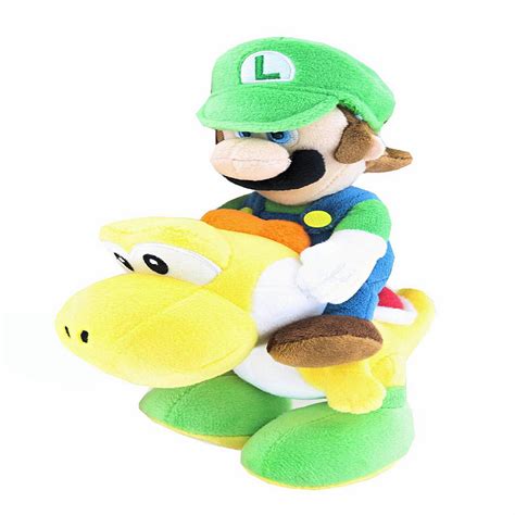 Super Mario All Star Collection 8 Inch Plush Luigi Riding Yoshi | Oriental Trading