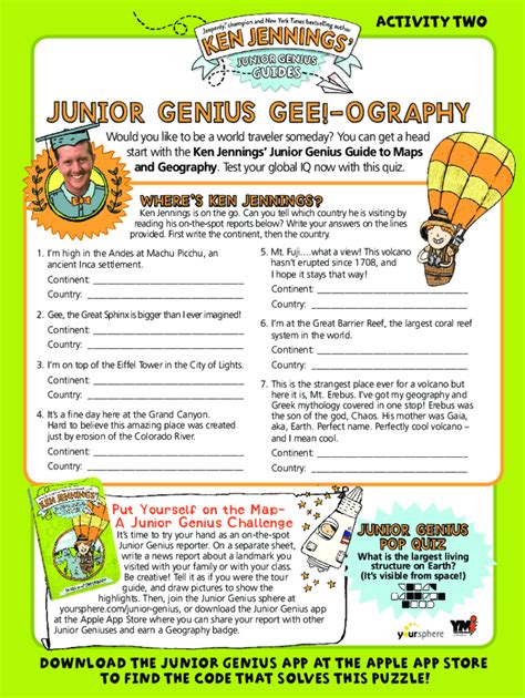 Fillable Online Maps and Geography (Ken Jennings' Junior Genius Guides ...