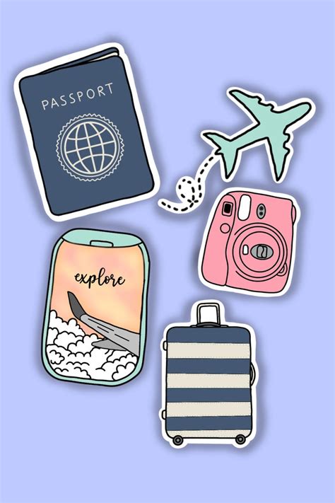 Travel Themed Stickers / Individual Stickers or Full Set - Etsy