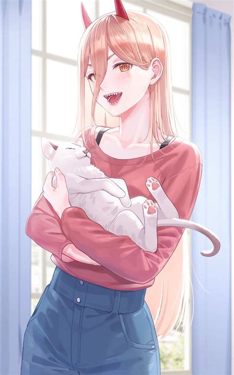 Power and a kitty : r/AnimeART