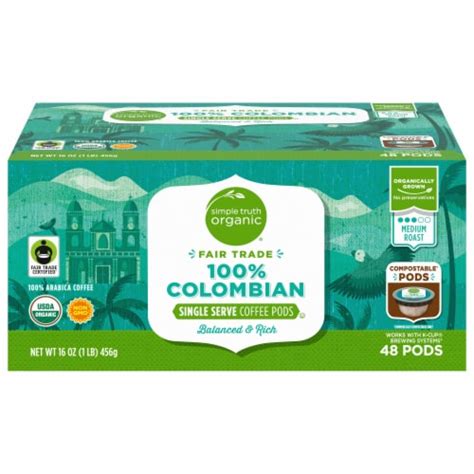 Simple Truth Organic® 100% Colombian Medium Roast Coffee Pods, 48 ct - Kroger