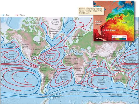 Ocean Currents Map Worksheet