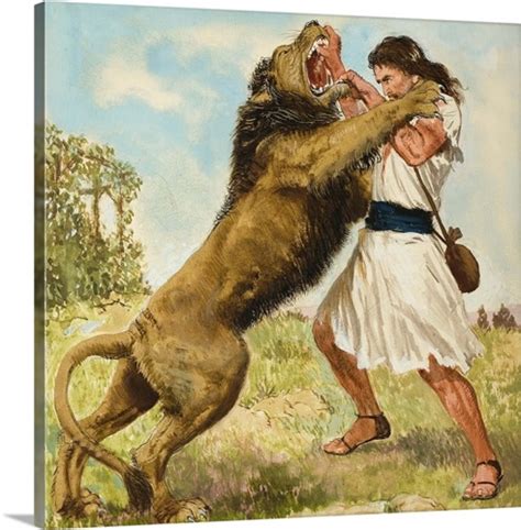 Samson Fighting a Lion Wall Art, Canvas Prints, Framed Prints, Wall ...