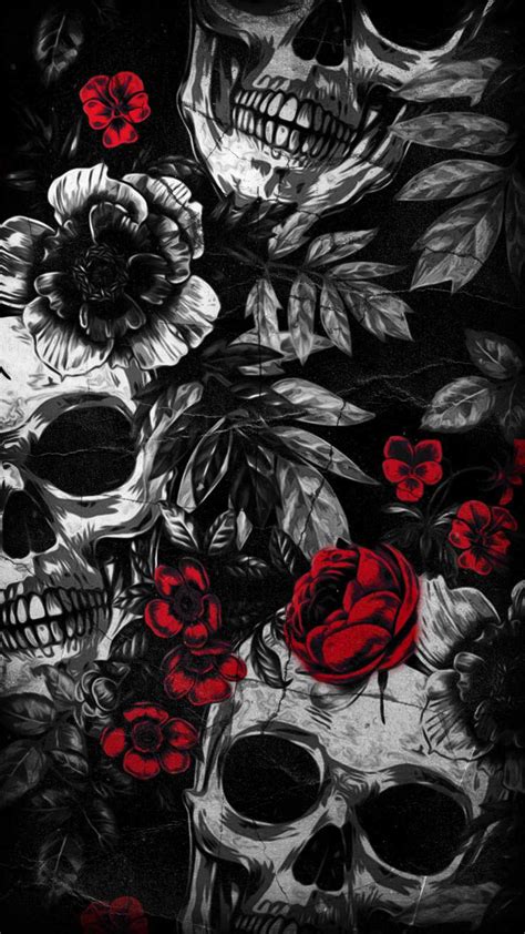 Skull Roses IPhone Wallpaper - IPhone Wallpapers : iPhone Wallpapers Skull Wallpaper Iphone ...