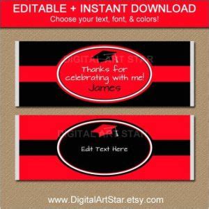 Free Printable Graduation Candy Bar Wrappers Templates | Williamson Ga Within Graduation Labels ...