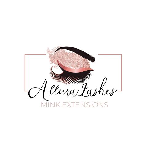 Lashes Logo Design Lash Logo Eyelash Logo Beauty Gold Pink Lash Logo ...