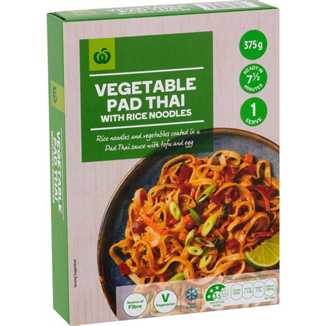 Calories in Woolworths Vegetable Pad Thai Frozen Meal calcount