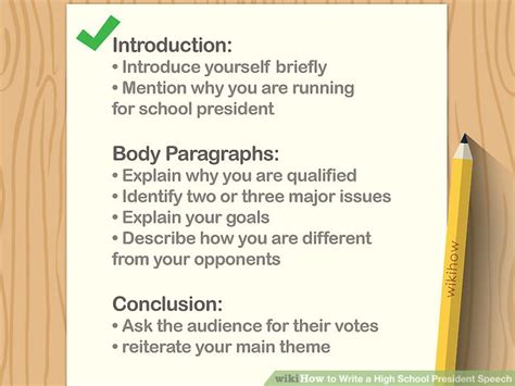 4 Ways to Write a High School President Speech - wikiHow